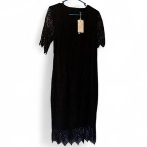 Elegant Black Lace Dress